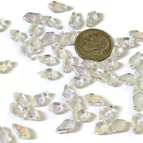 Czech Kite Beads 9 x 5 mm 2-Hole -3 Colors to Choose From - Picture 2 of 4